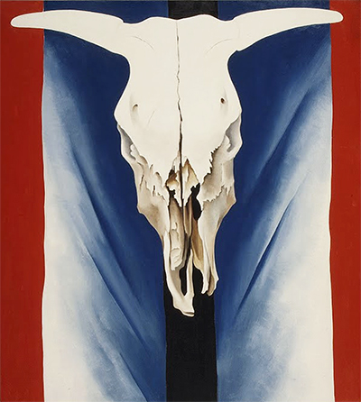 Cow's Skull, Red, White and Blue Georgia O'Keeffe